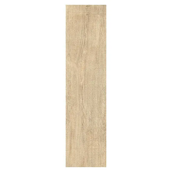Feinsteinzeugfliese Nordika - 22,5 x 90 cm, Cream, Matt - Helles Holzplankenmuster für Bodenbeläge oder Wandverkleidungen, ideal für ein natürliches und warmes Raumambiente.