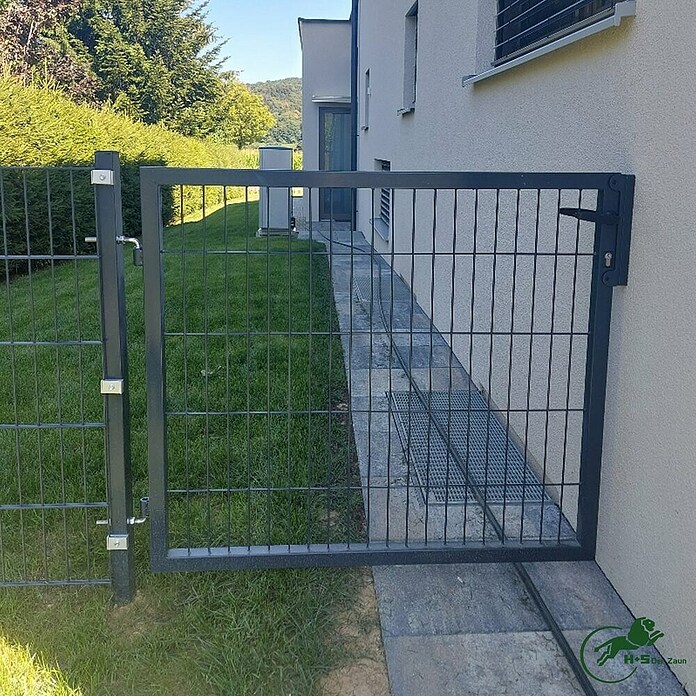 H+S Zauntechnik Gartentür Uli (1,3 x 1,4 m, Stahl, RAL 7016 Anthrazit) | BAUHAUS