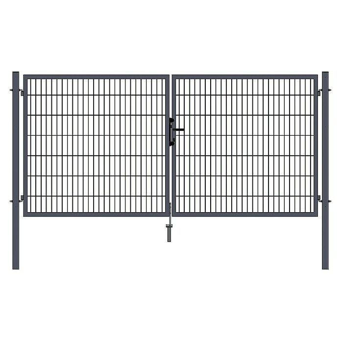 H+S Zauntechnik Gartentor Uli (3,15 x 1,4 m, RAL 7016 Anthrazit, Stahl) | BAUHAUS