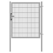 H+S Zauntechnik Gartentür Uli (1,3 x 1,6 m, Stahl, RAL 9006 Aluminiumweiß) | BAUHAUS