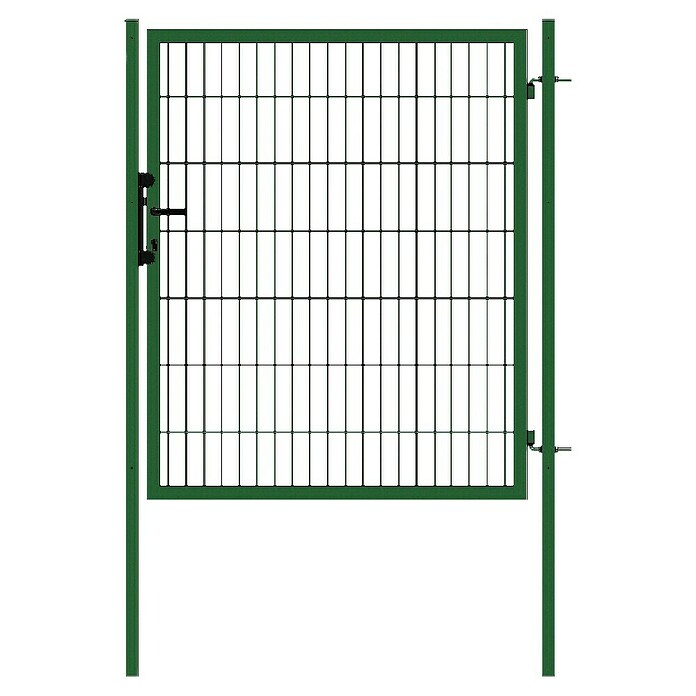 H+S Zauntechnik Gartentür Uli (1,3 x 1,6 m, Stahl, RAL 6005 Moosgrün) | BAUHAUS