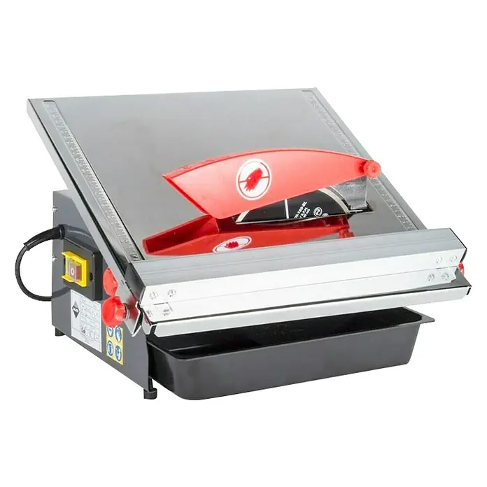 Rubi Cortador de azulejos eléctrico ND180 Smart - 513 W - Cortadora de azulejos con protector rojo y bandeja de agua negra. Diseñada para el corte preciso de azulejos y materiales pétreos.