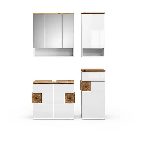 Vicco  Badmöbel-Set Eden Weiß 4 Teile