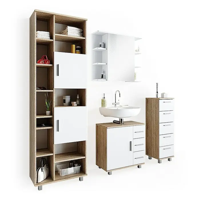 Vicco Armario de baño Ilias, Sonoma, 60 x 190 cm | Leroy Merlin Vicco Armario de baño Ilias, Sonoma, 60 x 190 cm | Leroy Merlin