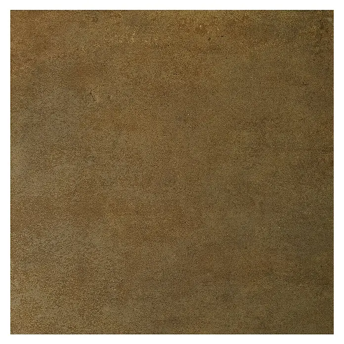 Feinsteinzeugfliese Iron - 60 x 60 cm, Oxyd Rust, Matt - Nahaufnahme einer quadratischen, bronzefarbenen Keramikfliese mit matter Oberfläche und leichter Textur. Perfekt für stilvolle Wand- und Bodengestaltung.