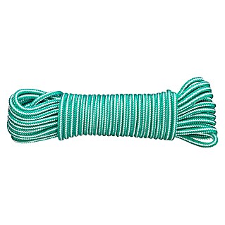 Cordel de polipropileno DY2702832 (Ø x L: 4 mm x 20 m, Polipropileno, Verde, Trenzado (8 veces))