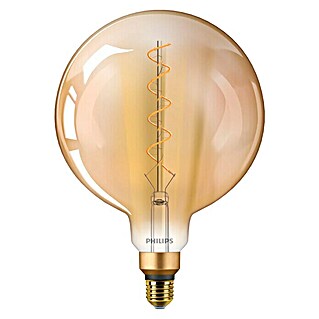 Philips Bombilla LED Vintage Gold (E27, No regulable, Ámbar, 300 lm, 5,5 W, Redonda)