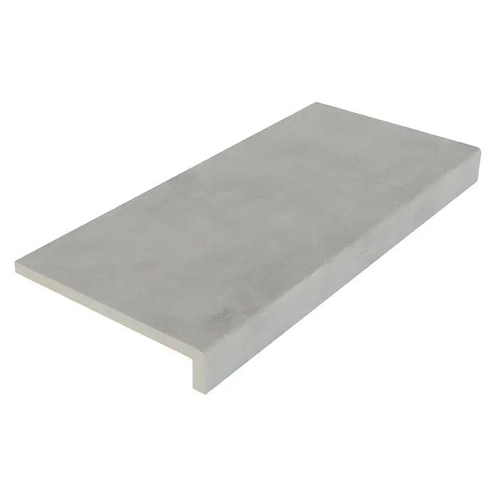 Halcón Cenefa para baldosas Vierteaguas Madox - 33,8 x 15 cm, Antracita, 8 ud. - Peldaño de hormigón gris para uso exterior. Ideal para escaleras y rellanos, con una superficie antideslizante.