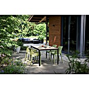 Keter Mesa de jardín Porto (L x An x Al: 155 x 95 x 75 cm, Polipropileno, Rectangular, Walnut/Antracita) | BAUHAUS