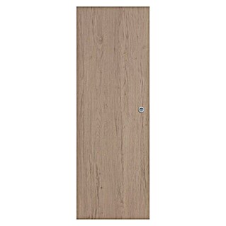 Solid Elements Puerta corredera de madera vinílica Toronto con uñero (62,5 x 203 cm, Roble claro, Alveolar)