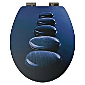 Poseidon WC-Sitz Bato Stone (Mit Absenkautomatik, Holzkern, Blau)