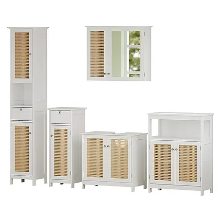 Vicco  Badmöbel-Set Rosario Weiß 5 Teile