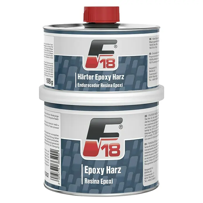 F18 Epoxidharz - 500 g, Transparent - Dose mit F18 Epoxy Harz und Härter.