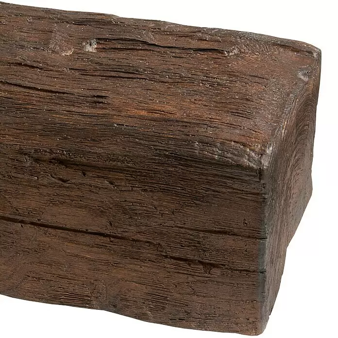 Dekobalken - Dunkelbraun, 200 x 19,5 x 12,5 cm, Polyurethan - Vorderansicht