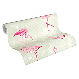 AS Creation Boys And Girls 6 Vliestapete Flamingo (Weiß/Pink, Sonstiges, 10,05 x 0,53 m)