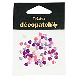 Décopatch Elemento decorativo Trésors Corazones (Rosa/Lila, Plástico, 60 pzs.)