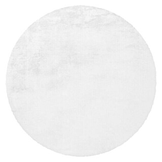 Kayoom Hochflorteppich Rabbit (Weiß, Durchmesser: 160 cm, 100 % Polyester)
