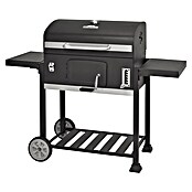 Kingstone Ahumador Black Angus XXL (Con carro para herramientas, Superficie parrilla: 70 x 43,5 cm)