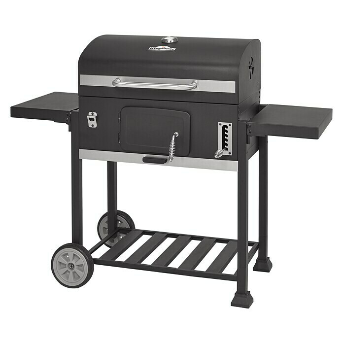 Kingstone KMS Smoker Black Angus XXLMit Rollwagen, Hauptgrillfläche: 70 x 43,5 cm Unknown