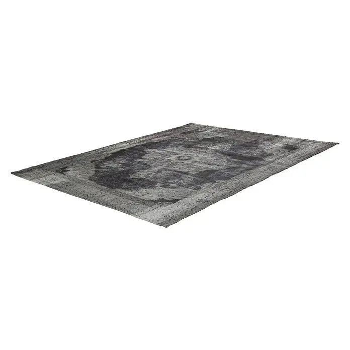 Kayoom Kurzflorteppich Vintage - Grau/Elfenbein, 200 x 140 cm, 100 % Polyacryl - Grauer Teppich mit dekorativem Muster, ideal für Wohn- oder Esszimmer. Er verleiht jedem Raum eine elegante Note und Wärme.