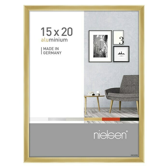 Nielsen Bilderrahmen Pixel (Gold, 20 x 15 cm, Aluminium)