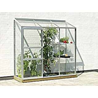Vitavia Gewächshaus Styx 1300 (Außenmaß inkl. Dachüberstand (B x T): 192,8 x 69 cm, 3 mm, Aluminium)