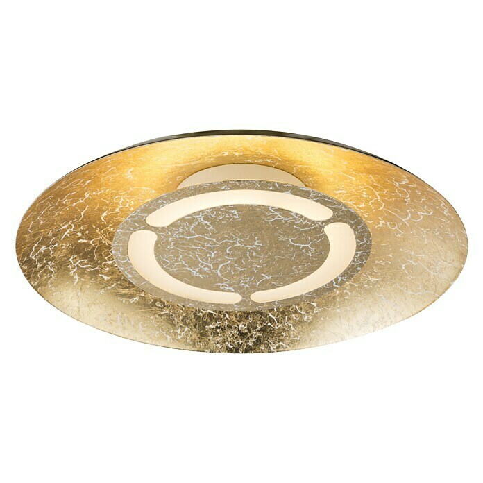Globo LED-Deckenleuchte rund Tabea (12 W, Gold, Ø x H: 35 x 7,5 cm)