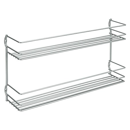 Metaltex Gewürzregal Pepito (Silber, L x B x H: 36 x 8 x 19 cm, Metall)