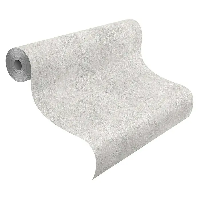 Rasch Papiertapete Putzoptik - Weiß, Steinoptik, 10,05 x 0,53 m - Tapetenrolle mit einer grauen Betontextur, ideal für moderne Innenräume. Die hochwertige Rolle verspricht eine einfache Anbringung und stilvolle Wandgestaltung.