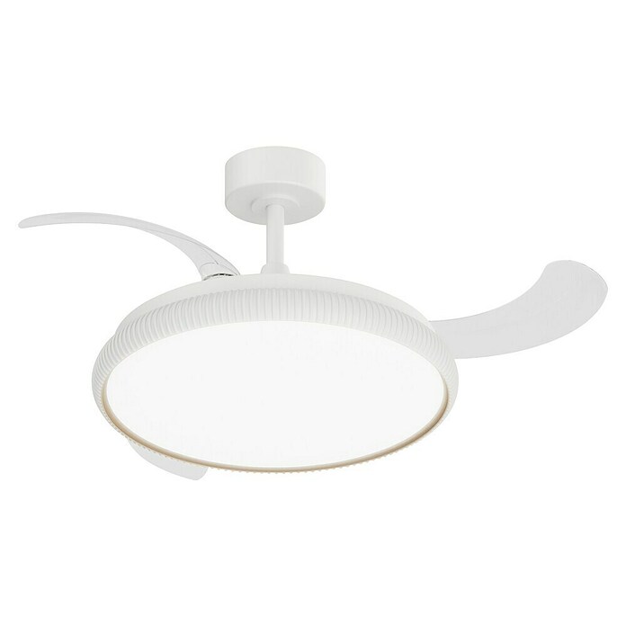 Arte confort Ventilador de techo Ruvik (Blanco, 107 cm, 25,5 W, Blanco cálido) | BAUHAUS