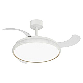 Arte confort Ventilador de techo Ruvik M (Blanco, 107 cm, 25,5 W, Blanco cálido)