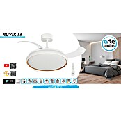 Arte confort Ventilador de techo Ruvik (Blanco, 107 cm, 25,5 W, Blanco cálido) | BAUHAUS