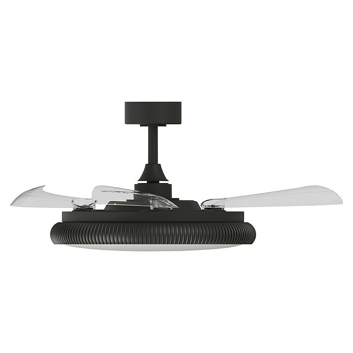 Arte confort Ventilador de techo Ruvik M (Negro, 107 cm, 25,5 W, Blanco cálido) | BAUHAUS