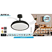 Arte confort Ventilador de techo Ruvik M (Negro, 107 cm, 25,5 W, Blanco cálido) | BAUHAUS