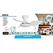 Arte confort Ventilador de techo Zeilo (Blanco, 79 cm, 30 W, Blanco cálido) | BAUHAUS