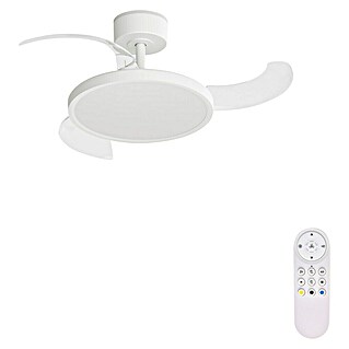 Arte confort Ventilador de techo Vetra S (Blanco, 91 cm, 30 W, Blanco cálido)