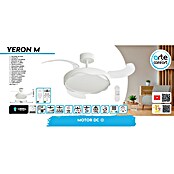 Arte confort Ventilador de techo Yeron M (Blanco, 107 cm, 29,3 W, Blanco cálido) | BAUHAUS