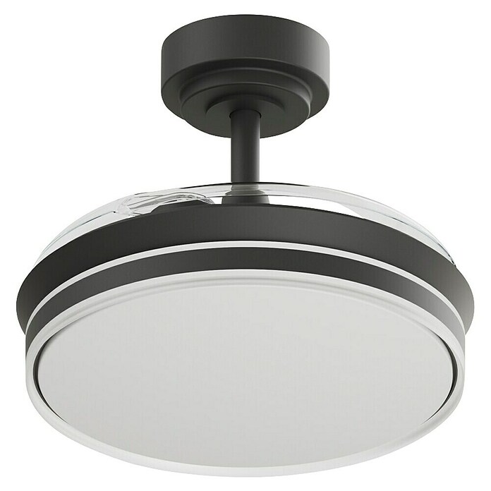 Arte confort Ventilador de techo Tivar S (Negro, 91 cm, 30 W, Blanco cálido) | BAUHAUS