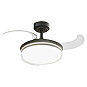 Arte confort Ventilador de techo Tivar S (Negro, 91 cm, 30 W, Blanco cálido) | BAUHAUS