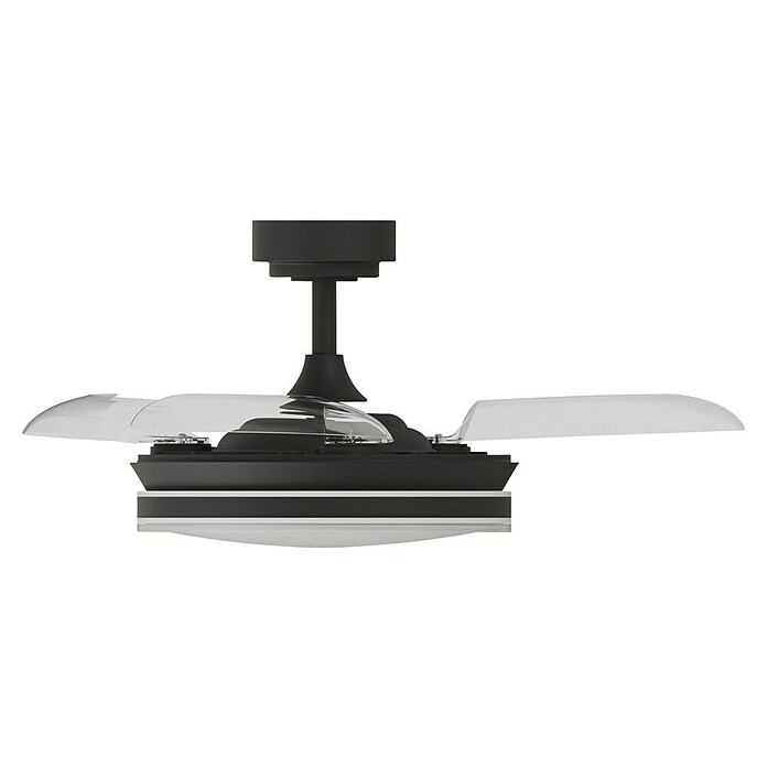 Arte confort Ventilador de techo Tivar S (Negro, 91 cm, 30 W, Blanco cálido) | BAUHAUS