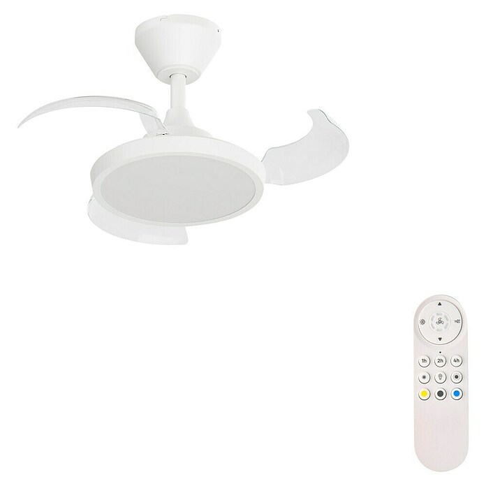 Arte confort Ventilador de techo Nuna XS (Blanco, 71 cm, 30 W, Blanco cálido) | BAUHAUS
