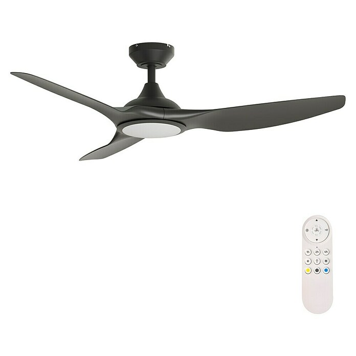 Arte confort Ventilador de techo Velez (Negro, 132 cm, 35 W, Blanco neutro) | BAUHAUS