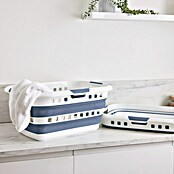 Wäschekorb faltbar (L x B x H: 61,5 x 45 x 27,8 cm, Blau / Grau, 45 l) | BAUHAUS