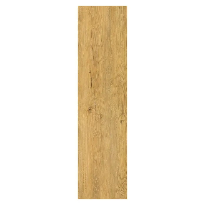 LOGOCLIC Laminat Twenty Five XXL - Oak, Landhausdiele, 1.288 x 330 x 9 mm - Detailaufnahme eines Holzpaneels mit warmen Farbtönen und ausgeprägter Maserung, ideal für hochwertige Oberflächen.