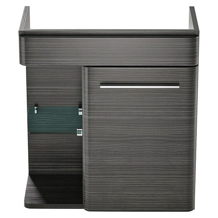 Camargue Faro Mini Waschtischunterschrank (29 x 55 x 55 cm, Bewegungsmelder mit LED-Beleuchtung, Darkoak)