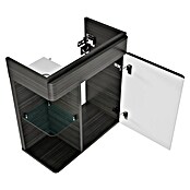 Camargue Faro Mini Waschtischunterschrank (29 x 55 x 55 cm, Bewegungsmelder mit LED-Beleuchtung, Darkoak)
