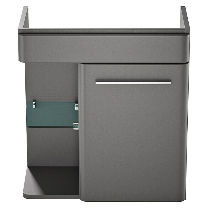 Camargue Faro Mini Waschtischunterschrank (29 x 55 x 55 cm, Bewegungsmelder mit LED-Beleuchtung, Grafit)