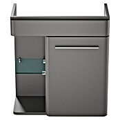 Camargue Faro Mini Waschtischunterschrank (29 x 55 x 55 cm, Bewegungsmelder mit LED-Beleuchtung, Grafit)
