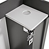 Camargue Faro Mini Waschtischunterschrank (29 x 55 x 55 cm, Bewegungsmelder mit LED-Beleuchtung, Grafit)