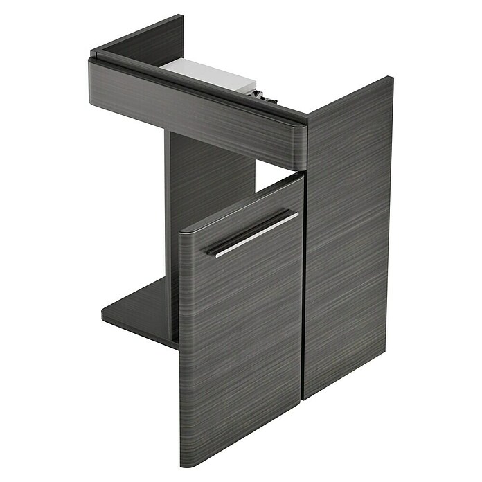 Camargue Faro Mini Waschtischunterschrank (29 x 55 x 55 cm, Bewegungsmelder mit LED-Beleuchtung, Darkoak)